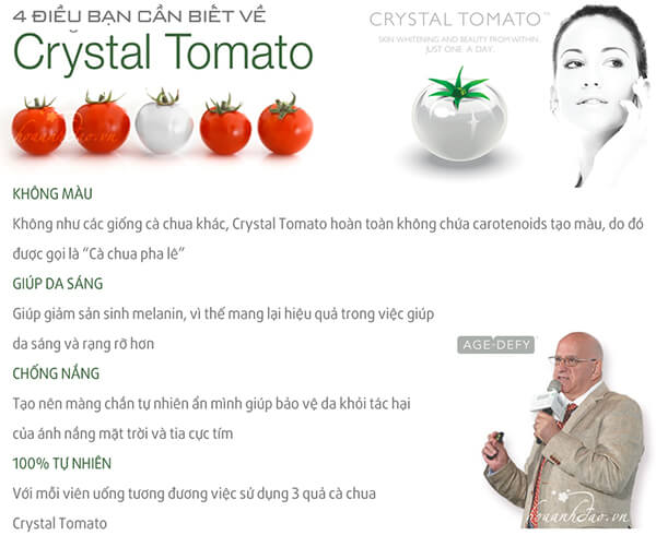 Cách sử dụng viên uống sáng da Crystal Tomato