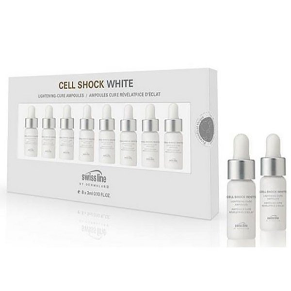 Swissline Cell Shock White Lightening Cure Ampoules – tinh chất làm trắng da, giảm đốm nâu thần kỳ đến từ Thụy Sĩ