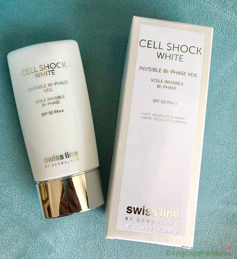 Swissline Cell Shock White Invisible Veil SPF 50 PA++ chống nắng tối ưu, cho làn da khô thoáng, mềm mịn mỗi ngày