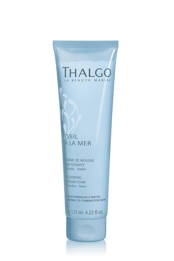 Thalgo Cleansing Cream Foam 125ml - Kem rửa mặt tẩy trang tạo bọt dành cho da nhờn mụn, hỗn hợp được ưa chuộng số 1 tại Pháp