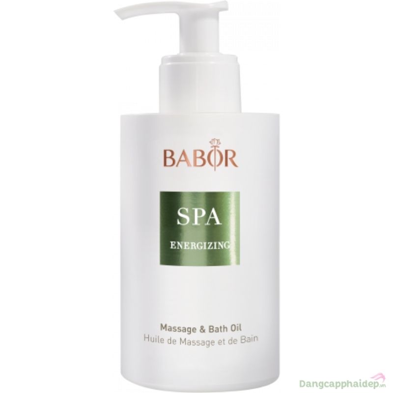 Dầu ngâm bồn massage thư giãn Babor Spa Energizing Massage & Bath Oil – Sản phẩm thuộc tập đoàn Babor (Đức) nổi tiếng toàn cầu.