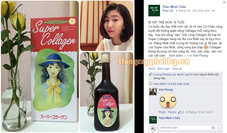 Super Collagen Nhật Bản là dòng nước uống collagen của Nhật được tín đồ làm đẹp yêu thích sử dụng