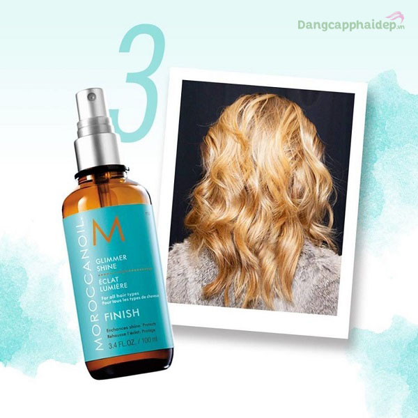 Xịt bóng Moroccanoil Finish Glimmer Shine giúp mái tóc bóng sáng rực rỡ tức thì