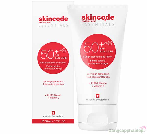 Nhũ Tương Chống Nắng, Bảo Vệ Da Skincode Sun Protection Face Lotion SPF 50 – Thụy Sĩ