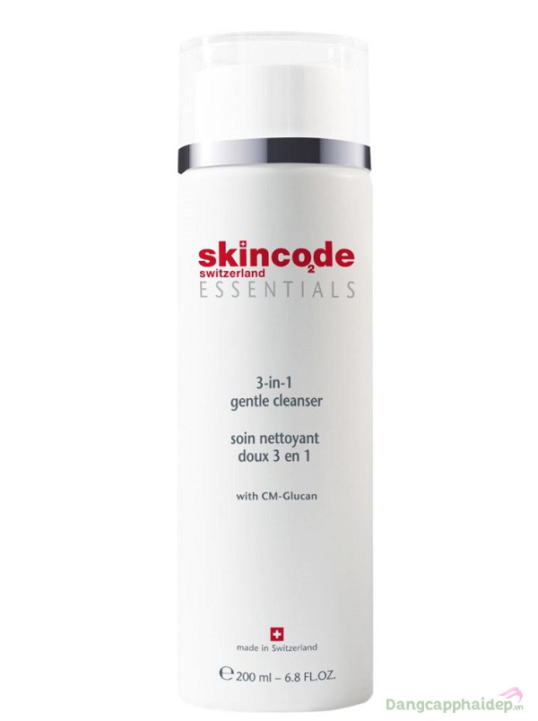 Skincode 3-in-1 Gentle Cleanser 200ml – Sữa Rửa Mặt Tẩy Trang 3 in 1 Thụy Sỹ