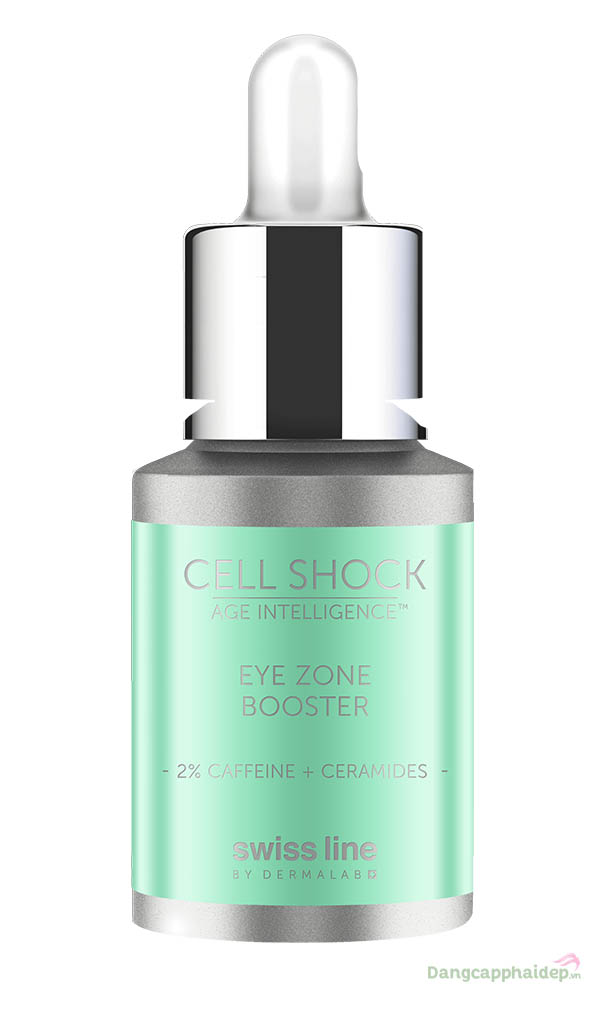 Booster Xóa Bọng Mỡ, Quầng Thâm Và Chống Lão Hóa Vùng Mắt Swissline Cell Shock Eye Zone Booster 15ml - Thụy Sĩ