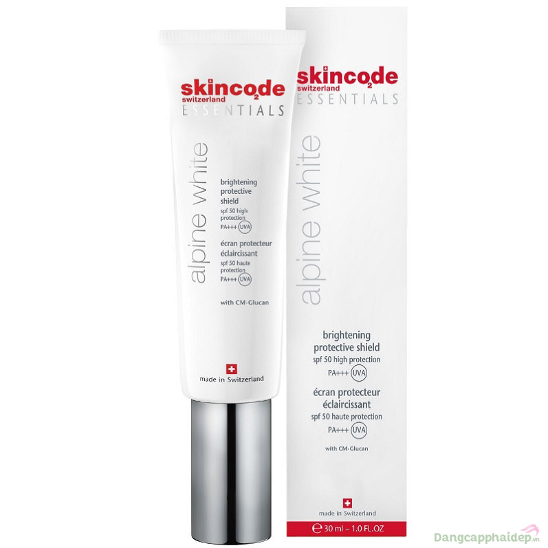 Skincode Alpine White Brightening Protective Shield SPF50/PA++ - Nhũ Tương Chống Nắng Dưỡng Trắng Da