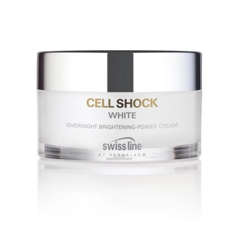 Kem dưỡng trắng ban đêm Cell Shock White Overnight Brightening Power Cream.