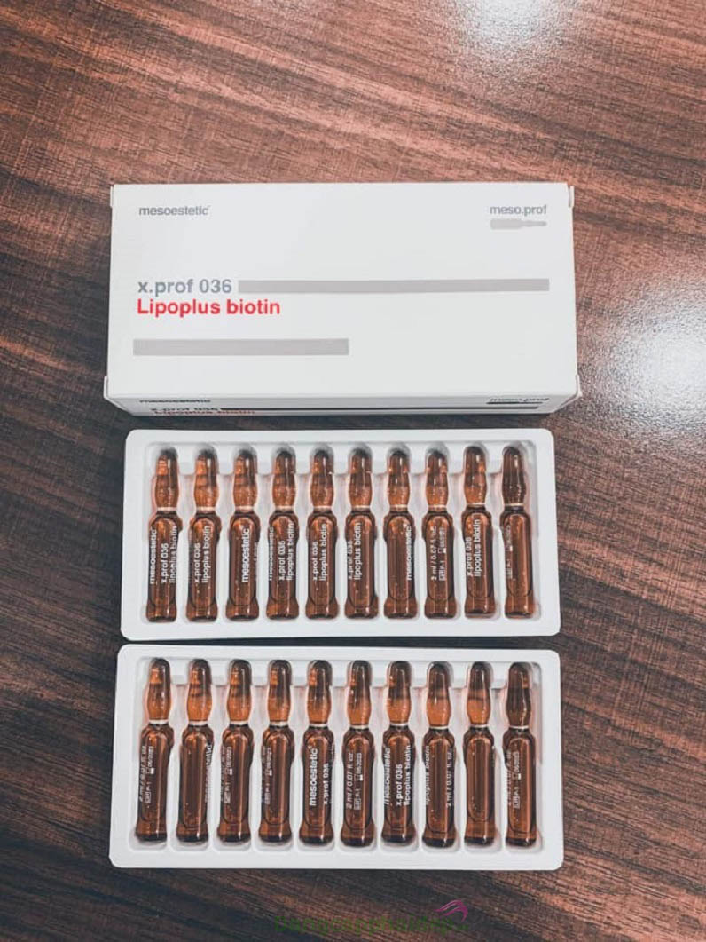 Khách hàng review sau phẩm Mesoestetic X.Prof 036 Biotin