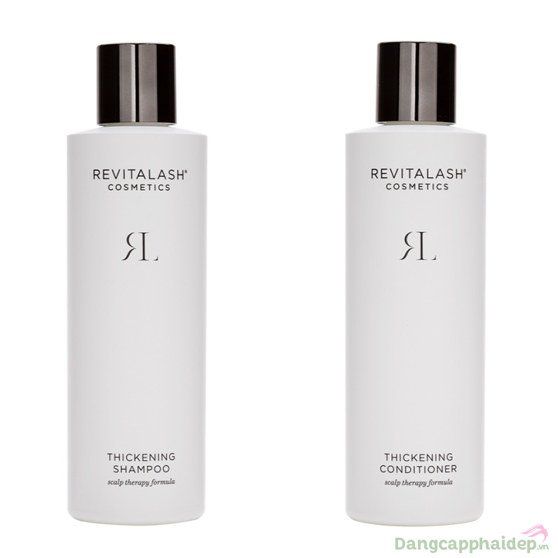 Kết hợp sử dụng dầu gội và dầu xả RevitaLash Thickening giúp tóc bóng khỏe, dày và đầy đặn hơn nhanh chóng