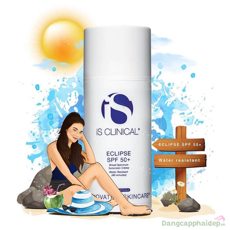 Ngoài chống nắng tốt, bảo vệ da khỏe mạnh thì Is Clinical Eclipse SPF 50+ còn chống chịu nước rất tốt