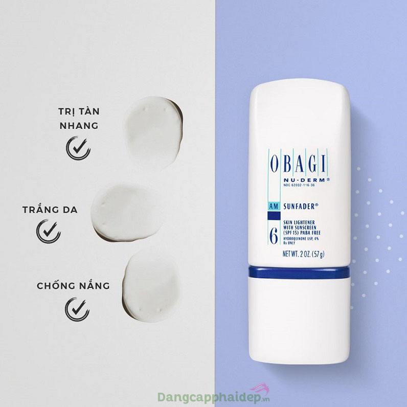 Chống nắng, làm trắng da và ngăn ngừa da nám hiệu quả với Obagi NuDerm Sunfader SPF 15