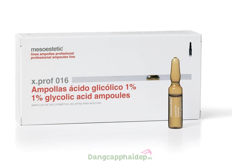 Mesoestetic x.prof 016 Acid Glycolic – Tinh Chất Cấp Ẩm Tái Tạo Da