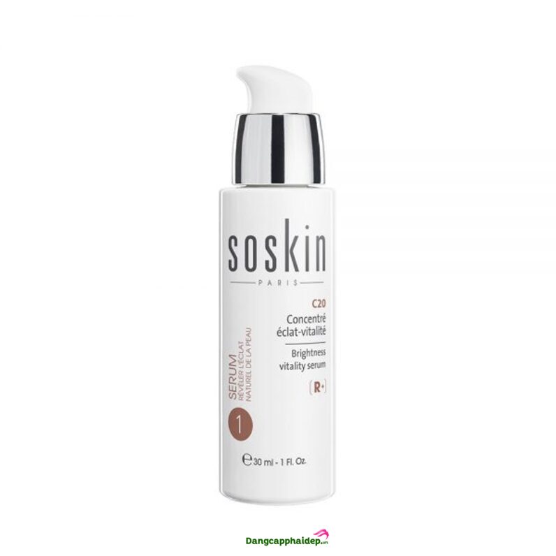 Soskin Brightness Vitality Serum - Serum tái tạo và làm sáng da 30ml
