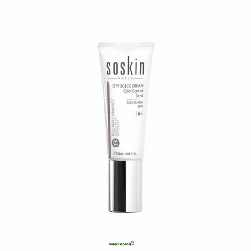 Soskin CC Cream Color Control (Fair 00) - Kem CC 3 trong 1 (Fair 00)