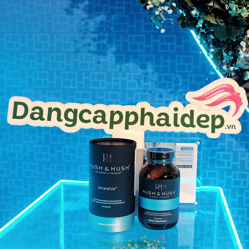 Viên uống chống nắng Hush and Hush Shield Up bảo vệ toàn diện