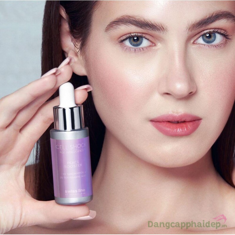 Booster chống đỏ da giảm kích ứng Swissline Cell Shock Age Intelligence Peace Booster