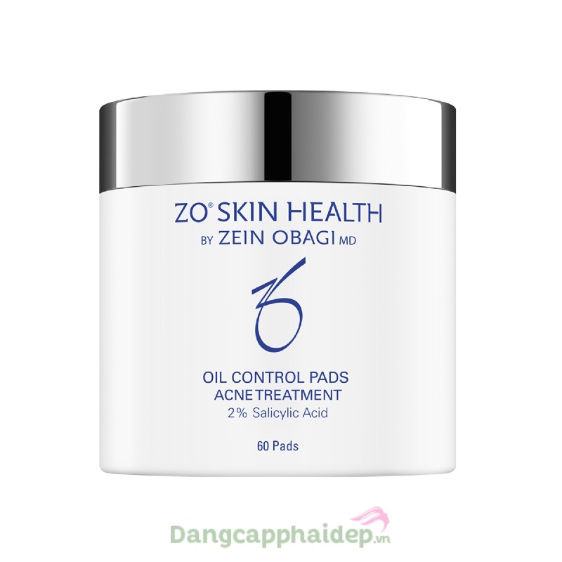 Zo Skin Health Oil Control Pads Acne Treatment 60 miếng - Miếng tẩy tế bào chết, trị mụn, kiểm soát dầu