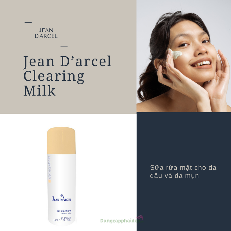 Sữa rửa mặt dành cho da dầu và da mụn Jean D’Arcel Clearing Milk
