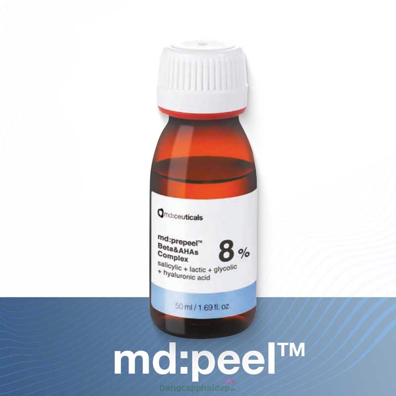 Md:ceuticals Md Prepeel Beta & AHAs Complex 8% 50ml - Dung dịch kiểm soát bã nhờn và mụn kích ứng trên da nhạy cảm