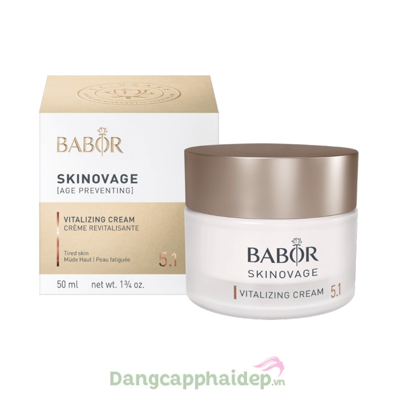 Babor Skinovage Vitalizing Cream 50ml - Kem dưỡng thúc đẩy tái tạo, bảo vệ da, chống lão hóa sớm