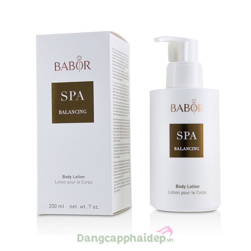 Babor Spa Balancing Soothing Body Lotion 200ml - Sữa dưỡng thể mịn da với hương cam bergamot, gỗ tuyết tùng và vani