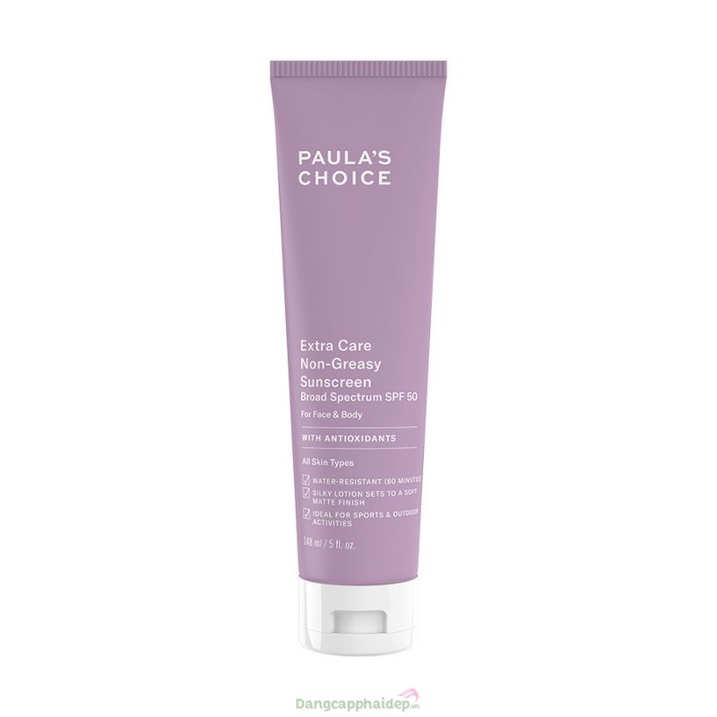 Paula's Choice Extra Care Non-Greasy Sunscreen SPF 50 148ml - Kem Chống Nắng Cho Mặt & Body