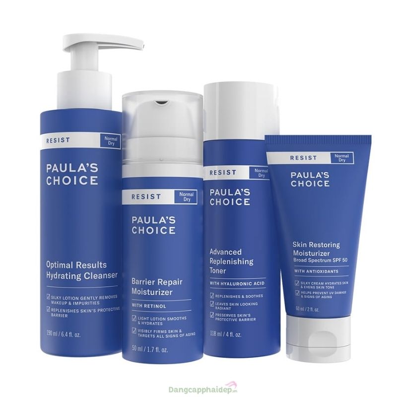 Paula’s Choice Resist Basic Kit For Normal To Dry Skin - Bộ Kit Chống Nhăn Ngăn Lão Hóa