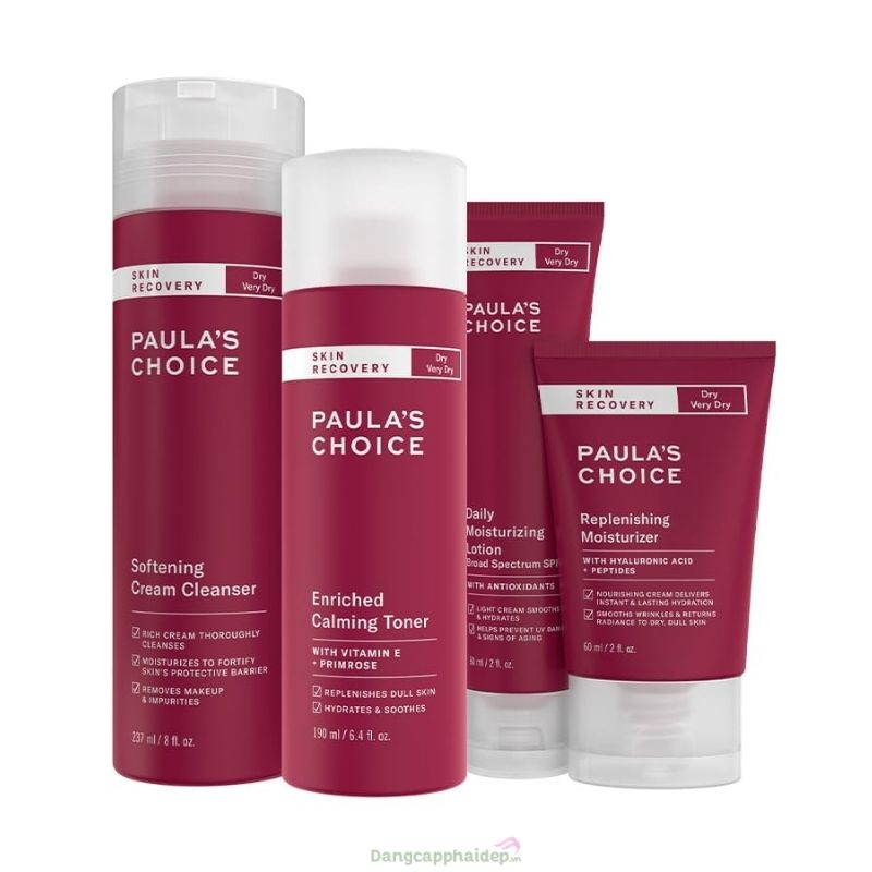 Bộ kit phục hồi và tái tạo da Paula's Choice Skin Recovery Basic Kit.