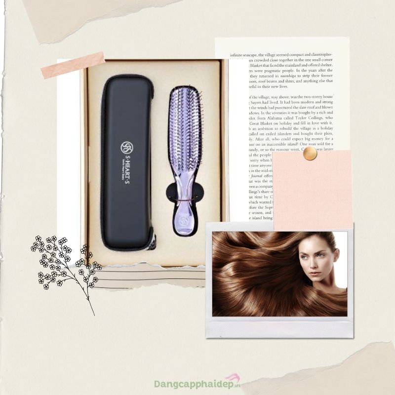 S Heart S Scalp Brush World Premium Long Gift Box (Purple Color)