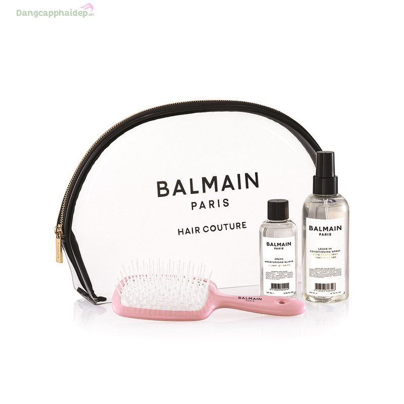 Balmain Hair Transparent Pouch – Túi mỹ phẩm chăm sóc tóc cao cấp bản giới hạn