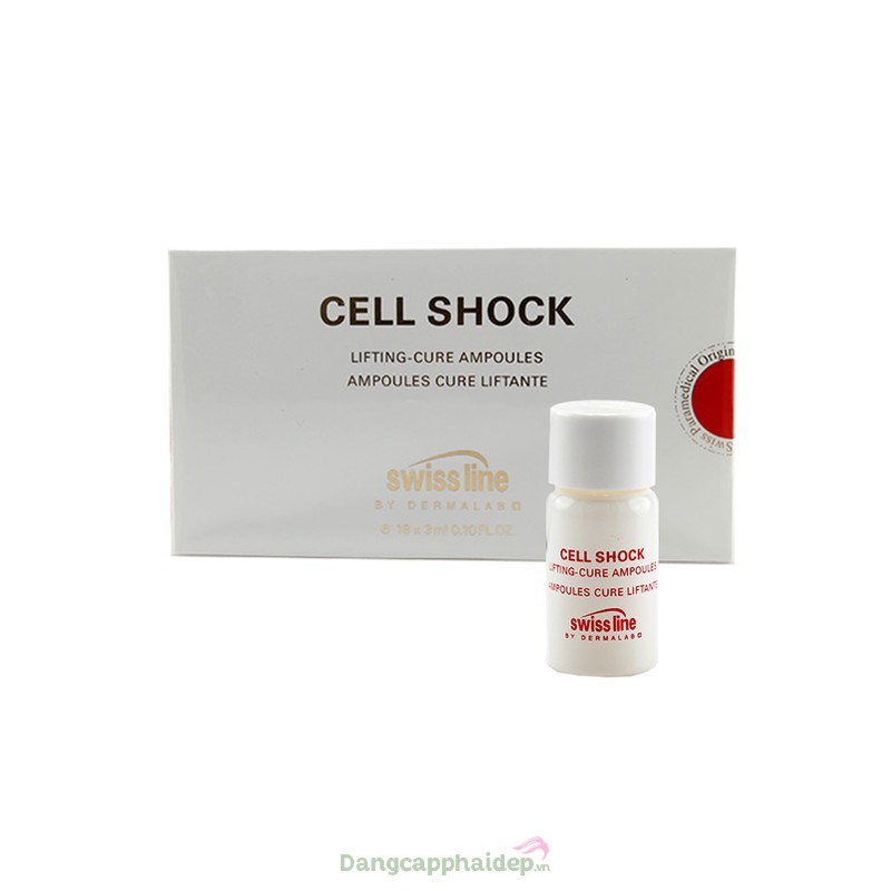 Tinh chất làm săn chắc da Swissline Cell Shock Lifting-Cure Ampoules 18x3ml - MS 1166C